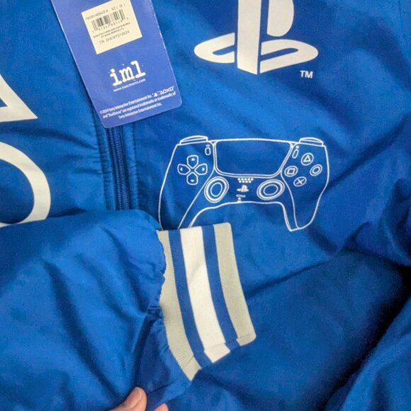 PlayStation Boys Gamer Varsity Bomber Jackets Zip-Up Sony Buttons Graphic Print - Picture 3 of 5